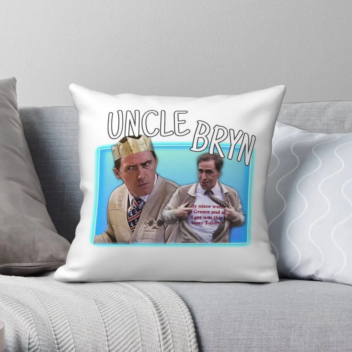 Uncle Bryn West Gavin & Stacey Pillowcase Polyester Linen Velvet Pattern Zip Decor Throw Pillow Case Sofa Cushion Case