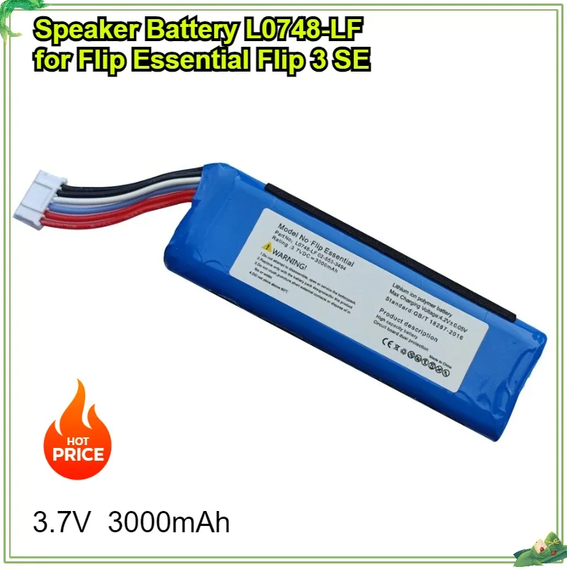 

Speaker Battery L0748-LF 02-553-3494 for JBL Flip Essential Flip 3 Stealth Edition Flip 3 SE 3.7V/3000mAh