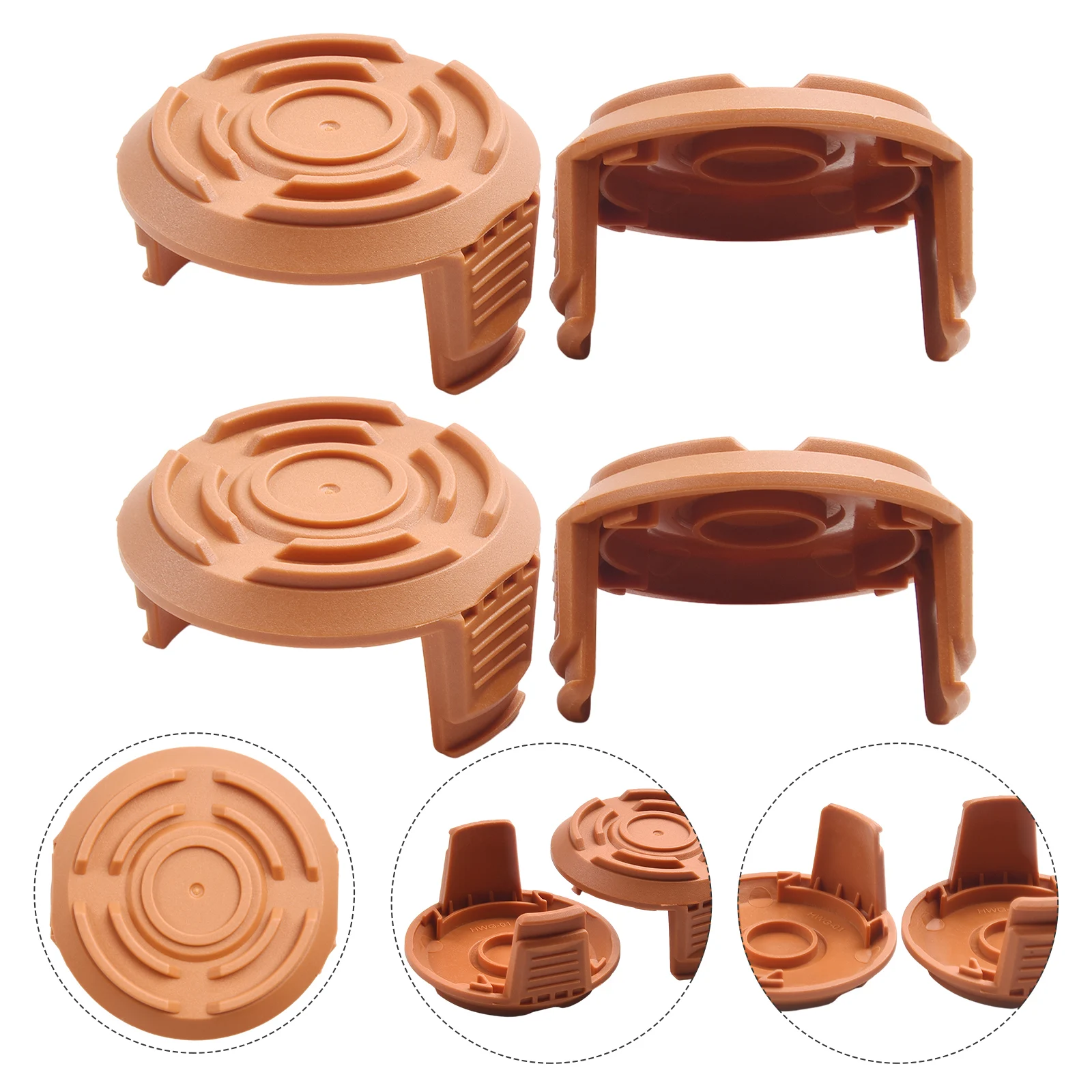 4 Pack Spool Cap Cover for String Trimmer WA0010 and Compatible Models WG150 WG151 WG152 WG153 WG154 WG155 WG156 WG157