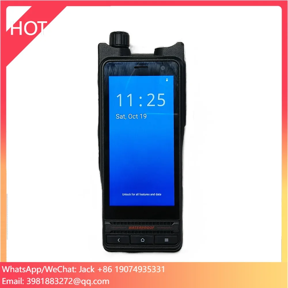 Radio Dua Arah 4G LTE GPS Poc Radio DMR PTT Dual SIM Card UV Dual Band Wifi Walkie Talkie Dengan Kamera Layar Sentuh NFC Interkom