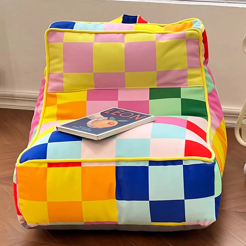 Creative Bean Bag Sofa Mosaic Lazy Sofas with Backrest Modern Single Chair for Living Room Lounge Chairs Balcony Furnitures