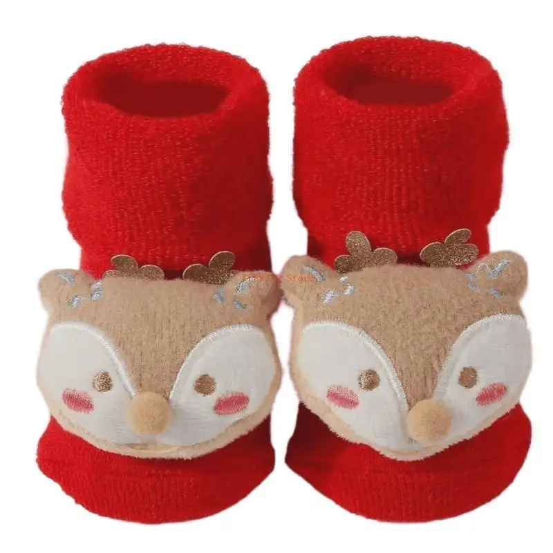 U50F عطلة تحت عنوان الطفل المشي الجوارب زلة مقاومة الرضع الجوارب الطفل المشي الجوارب عيد الميلاد تحت عنوان الطفل الجوارب الجوارب #4
