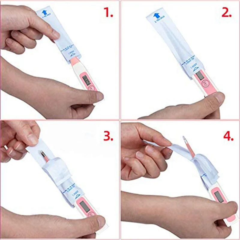 AA20-1000 Pack Digital Thermometer Probe Covers - Disposable Universal Electronic Oral Rectal Thermometer Covers