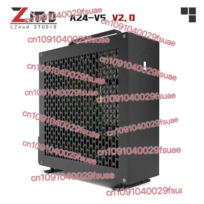 Lzmod 5L mini A24-V5 dual-slot single-display chassis double-sided chamfer 1u power supply itx