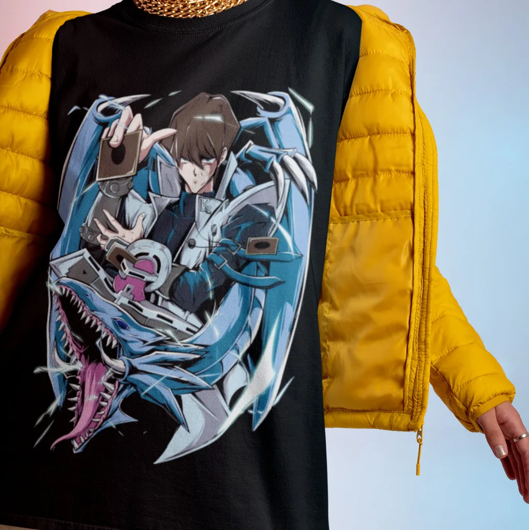 Seto Kaiba Shirt Blue Eyes White Dragon Anime Tshirt Yu Gi Oh Tee YuGiOh T-Shirt