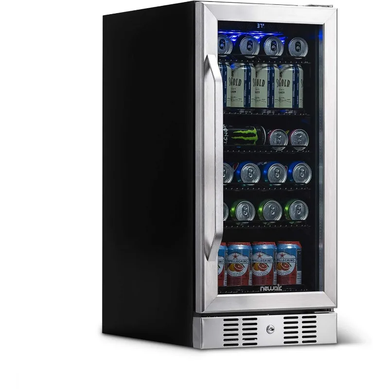 Beverage Refrigerator Cooler with 96 Can Capacity - Built-in Mini Bar Beer Fridge for Bedroom, Dorm, Office