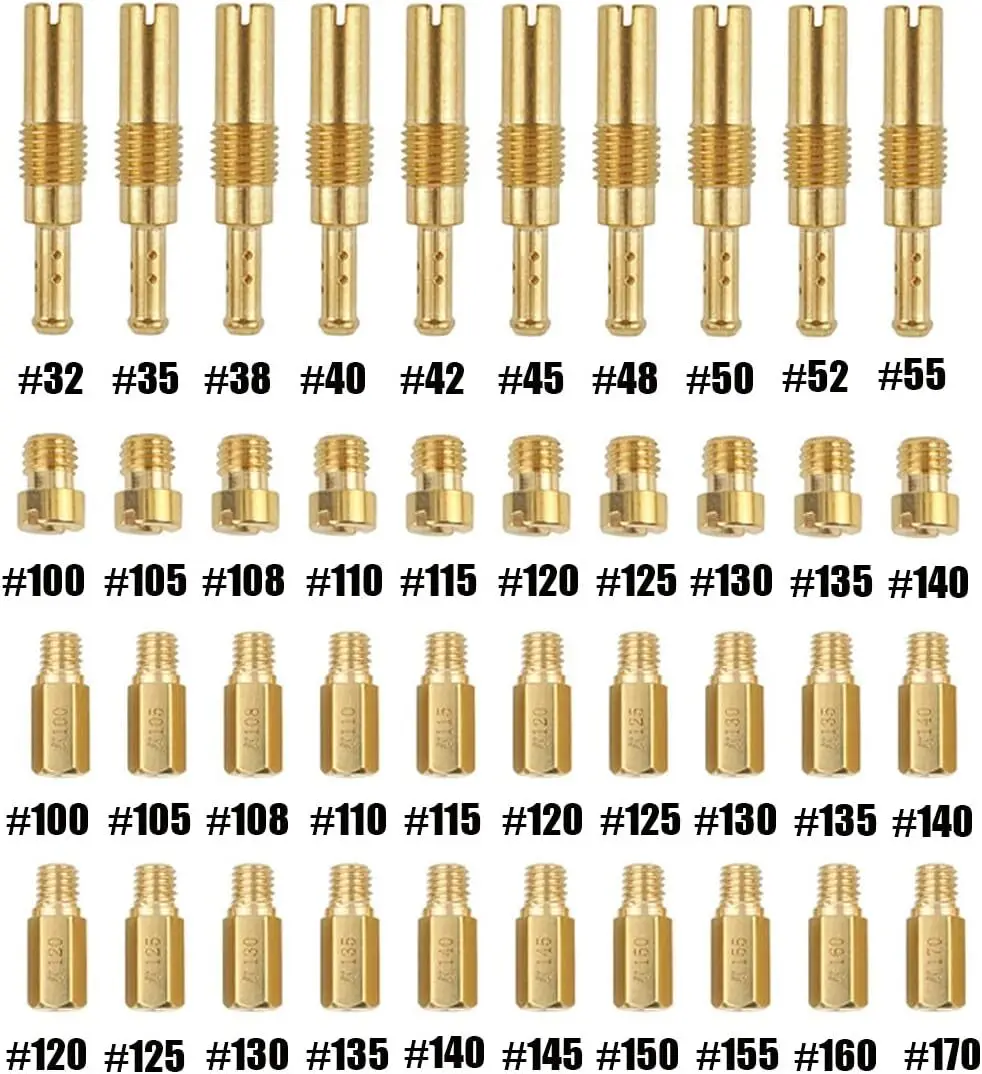 Kit getto pilota lento a getto principale carburatore da 40 pezzi per PWK Keihin OKO CVK Carb Gold