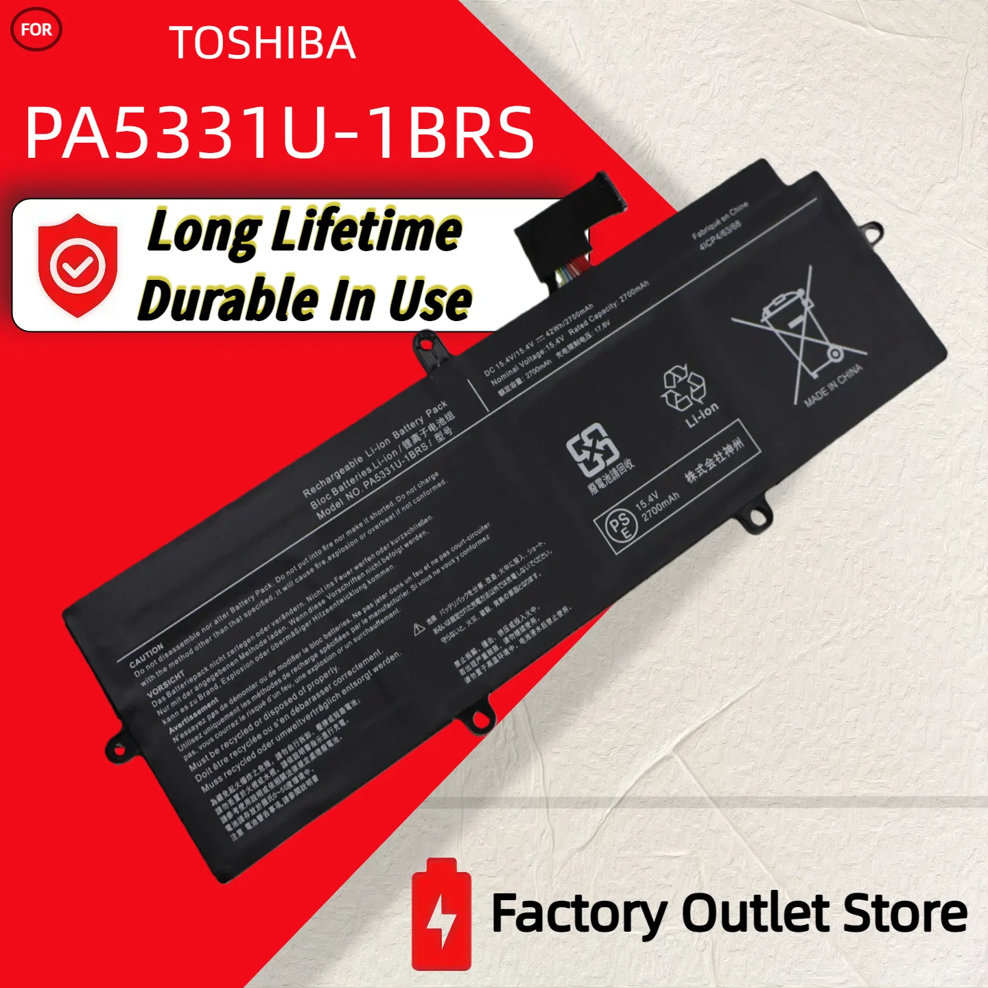 Wholesale And Retail❗❗❗ PA5331U-1BRS Laptop Battery For Toshiba Dynabook Portege A30-E Tecra A40-e1420 X30l-g Batteries