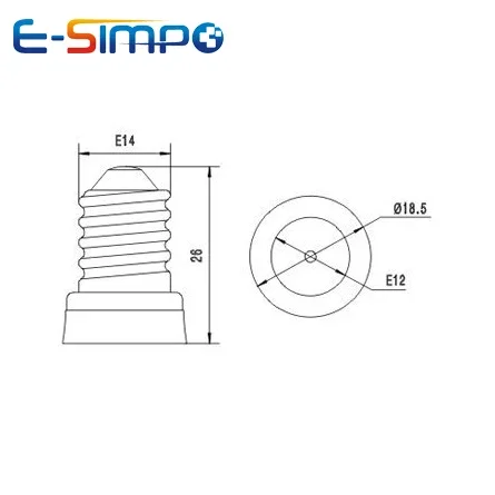 Imagem -04 - Base Europeia da Lâmpada do Candelabro us Candle Bulb Holder Converter Led Cfl E14 para E12 Adaptador 1000 Pcs