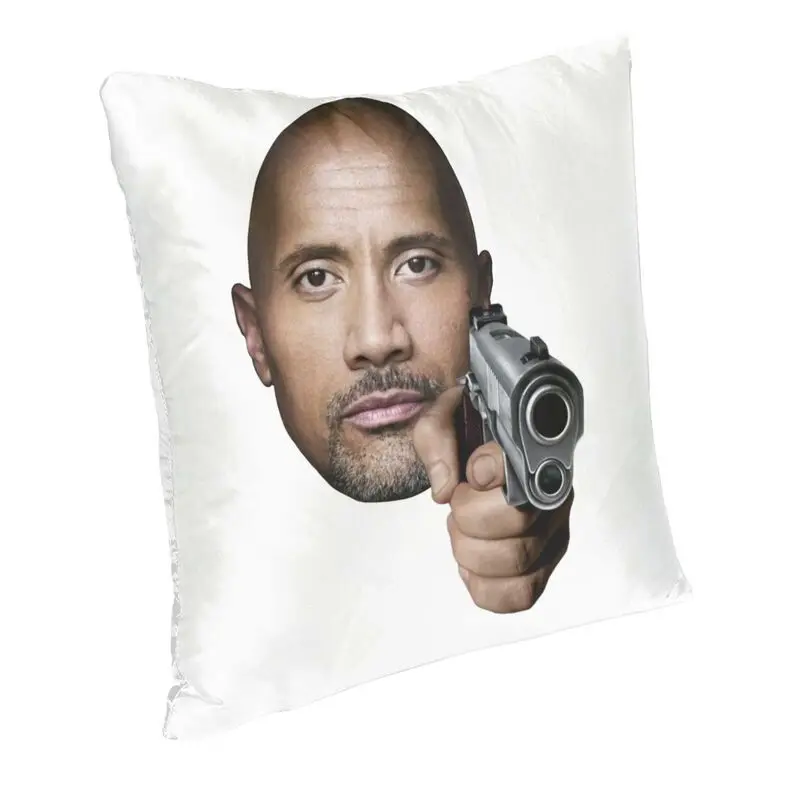 Soft Dwayne The Rock Johnson Meme Throw Pillow Case Home Decor Custom Square Cushion Cover 40x40 Pillowcover for Living Room