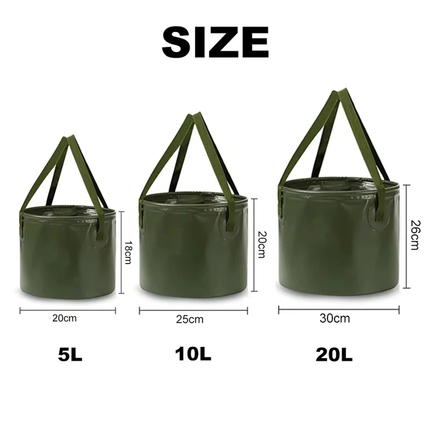 10L/20L Multifunktionaler Faltbarer Eimer Wasserdichtes Waschbecken Tragbares Outdoor-Reisebecken Camping Wandern Angeln Aufbewahrungseimer Werkzeuge – Detail 6