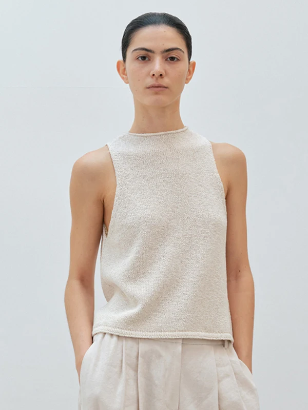 

Slimming Knitted Vest Women's Spring Summer New Sle MOIA Svel Strap Vest Commute Sle Cotton Blend Casual Wear