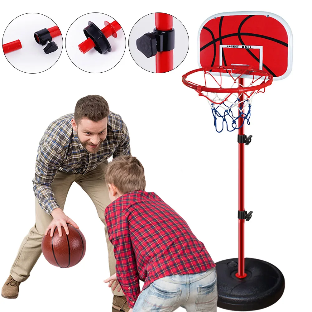 Basketball Hoop with Ball and Pump Mini Basketball Hoop Adjustable Basketball Hoop Set Indoor Outdoor Play for Kids