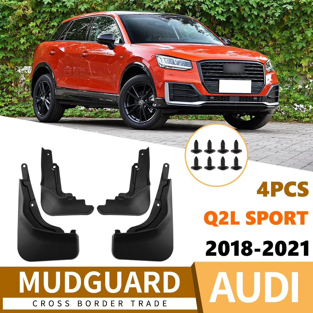 For 2018-2021 Audi Q2L Dynamic Front Rear Soft Rubber Mud Flaps Mudguards Splash Guards Car Accessories