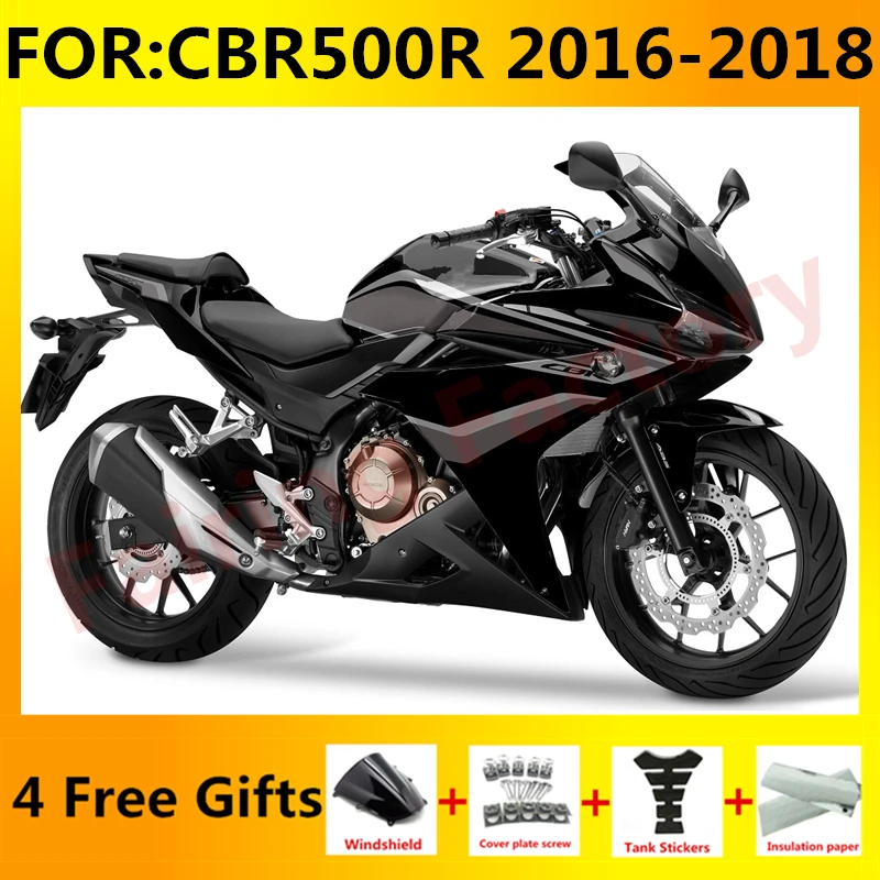 

New ABS Motorcycle Whole Fairings Kit fit for CBR500RR 2016 2017 2018 CBR500 RR CBR500R Bodywork full fairing kits set black