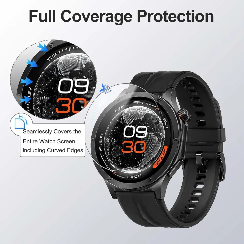 1-5PACK HD Tempered Glass for OnePlus Watch 4 Screen Protector with Auto-alignment Install Kit 9h Anti-scratch Protective Films
