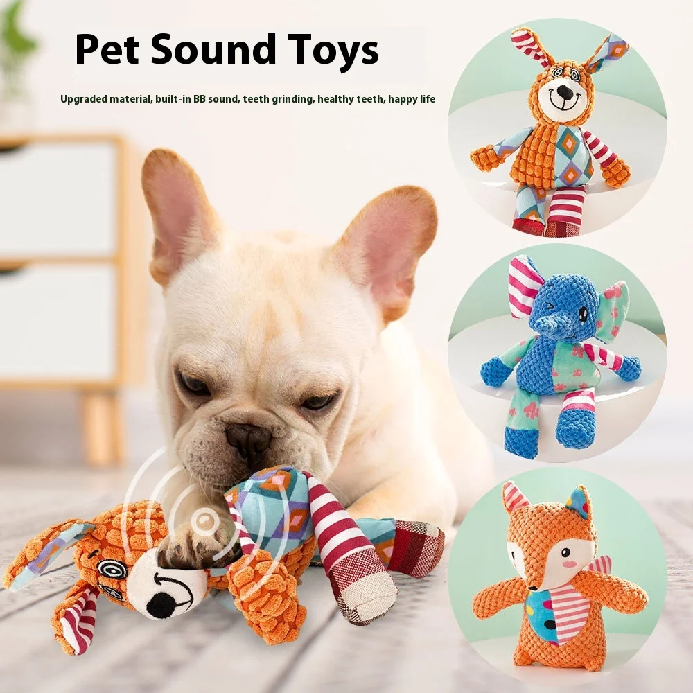 

Amazon Pet Toys Sound Dog Plush Grinding Teeth Bite-resistant Interactive Products Cat Pineapple Plaid Medium Large Dog