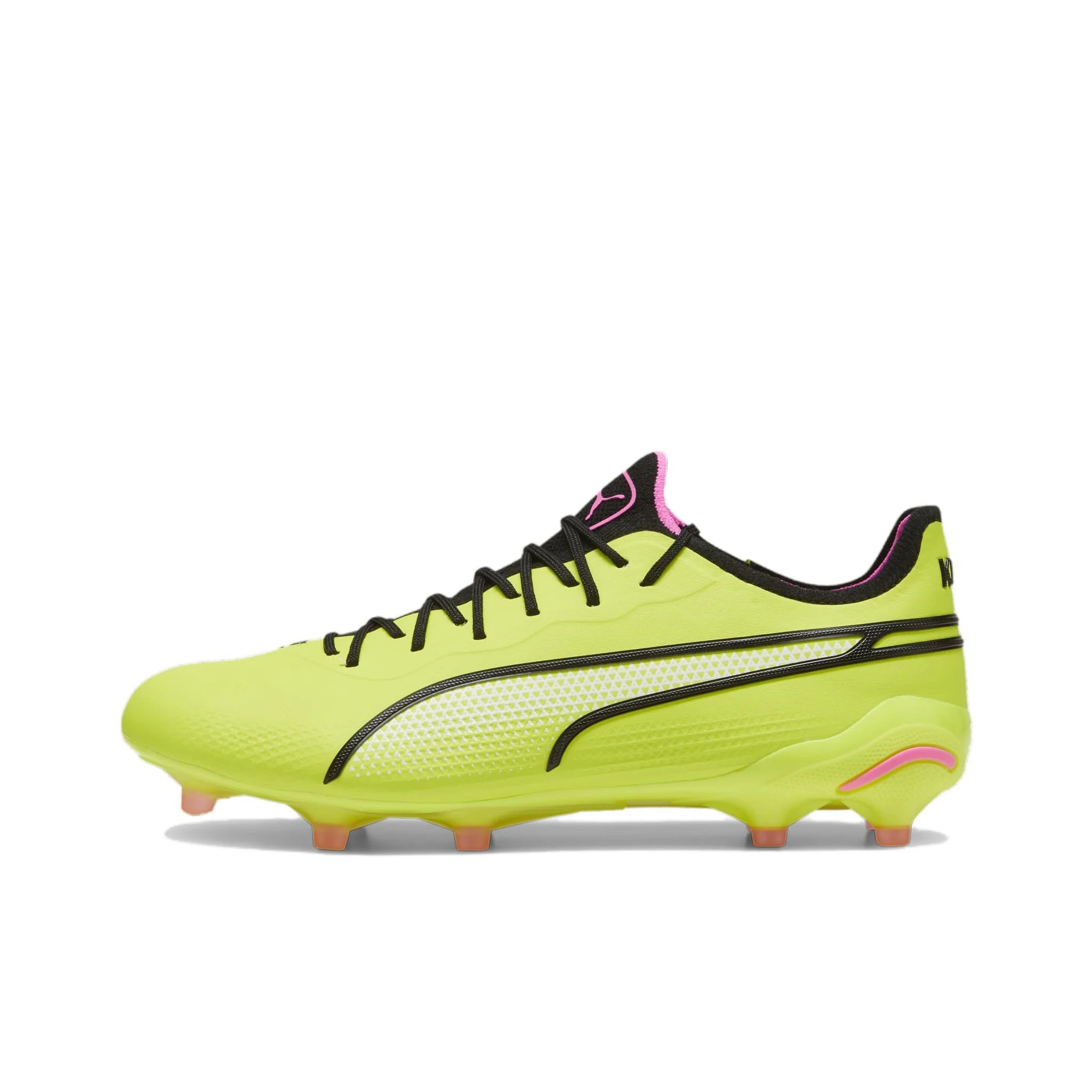 PUMA King Ultimate AG Artificial Ground FG Firm Ground Soccer Shoes Unisex Yellow Black 107563-06
