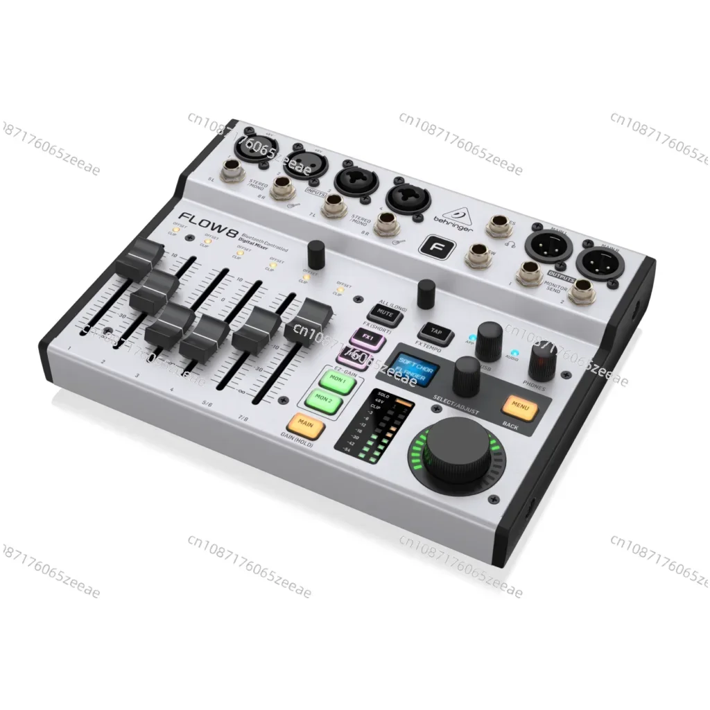 BEHRINGER FLOW8 8-Input Digital Mixer USB/Audio Interface with 48V phantom power for optimum headroom