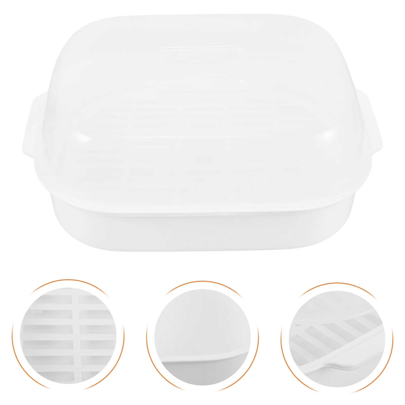 

Microwave Steamer Vegetable Fish Box Large Capacity Lid Tray Fast Steaming Healthy Cooking Microwave Veg Steamer