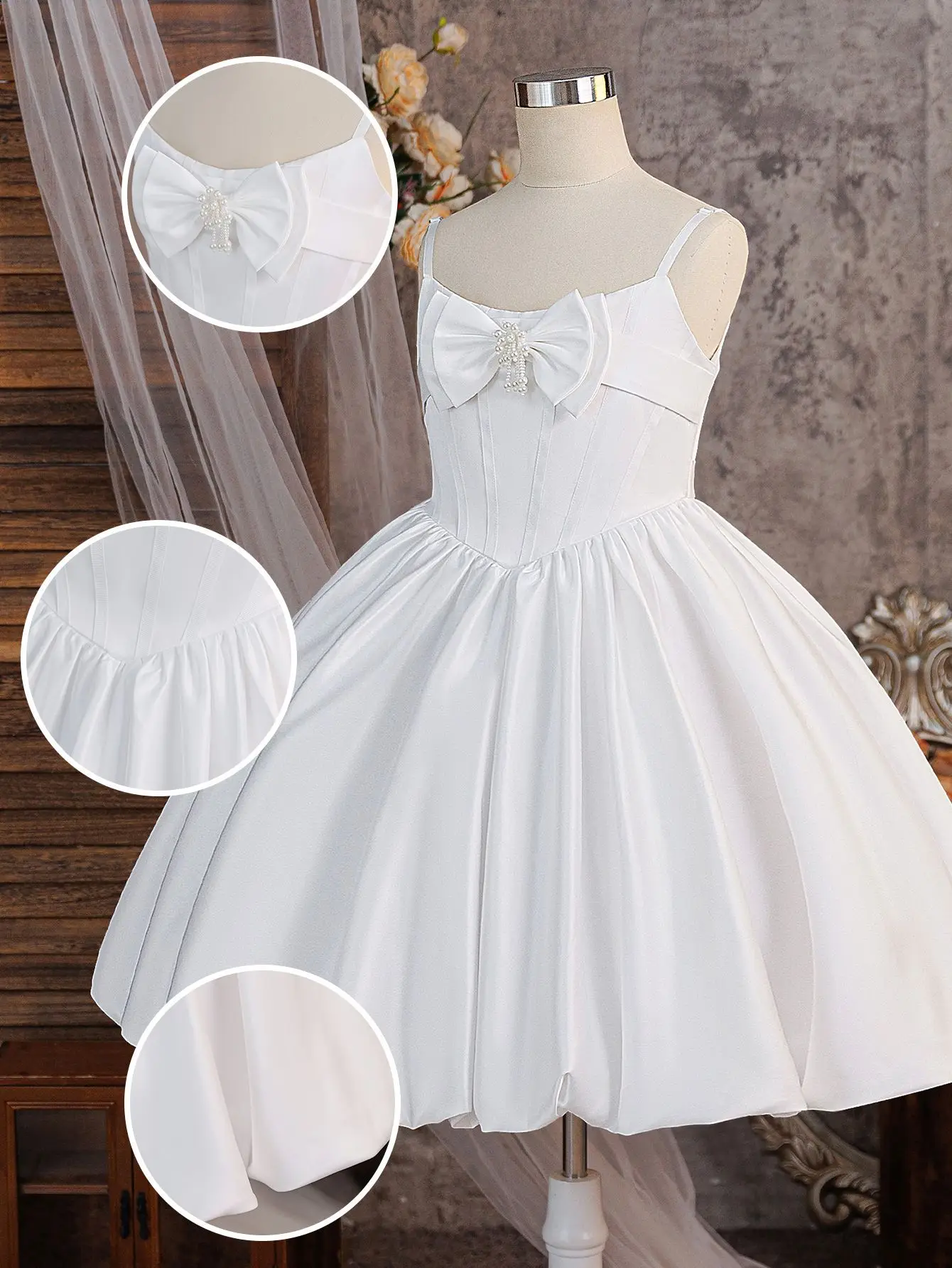 Elegant Wedding Bridesmaid Birthday Banquet Prom Dress Girl First Communion Evening Kids Clothe Baptism Party Girls Dress