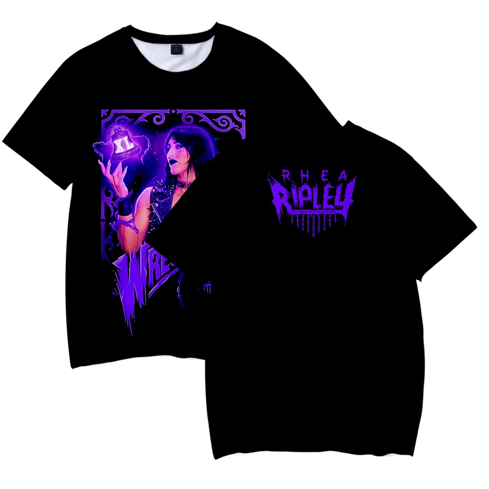 Rhea Ripley Merch 티셔츠 Merch 반소매 티셔츠 유니섹스 힙합 탑 유니섹스 패션 Rhea Ripley Lover streetwear 티셔츠 선물