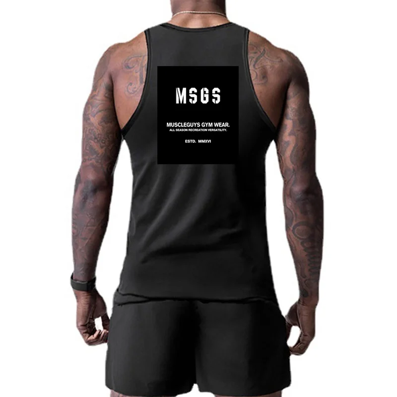 

Brand Mens Gym Work Fitness Tank Top Clothing Quick Mesh Dry Vest T-Shirt Trend Bodybuilding Sleeveless Singlets