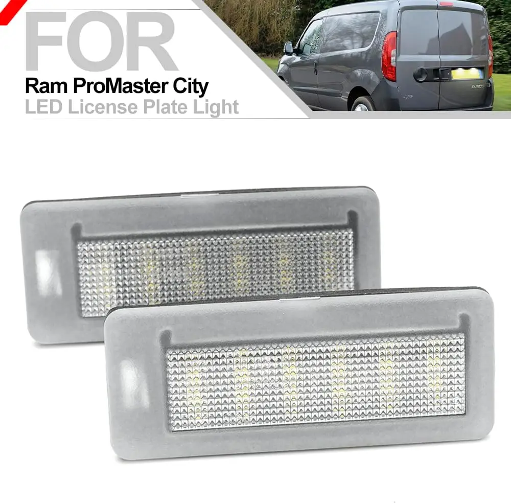 Led لوحة ترخيص ضوء ل 2015-2022 رام ProMaster مدينة الركاب فان نماذج السوبر مشرق 6500 كيلو زينون الأبيض خطأ مجاني Led الخلفية
