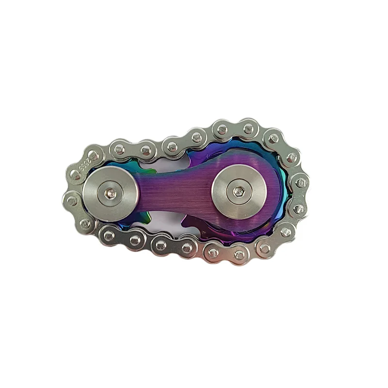 Fidget Spinner à chaîne en métal – Jouet anti-anxiété et anti-Stress pour adultes et enfants, jouet de bureau EDC Office Focus ADHD
