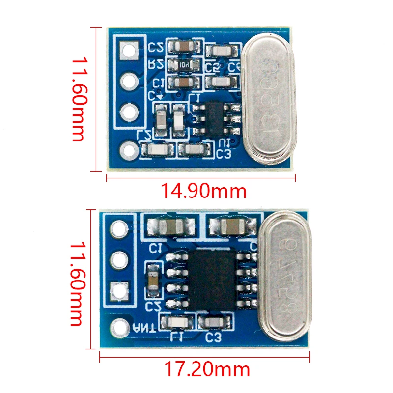 1Set 2Pcs 433MHZ Wireless Transmitter Receiver Board Module SYN115 SYN480R ASK/OOK Chip PCB for arduino