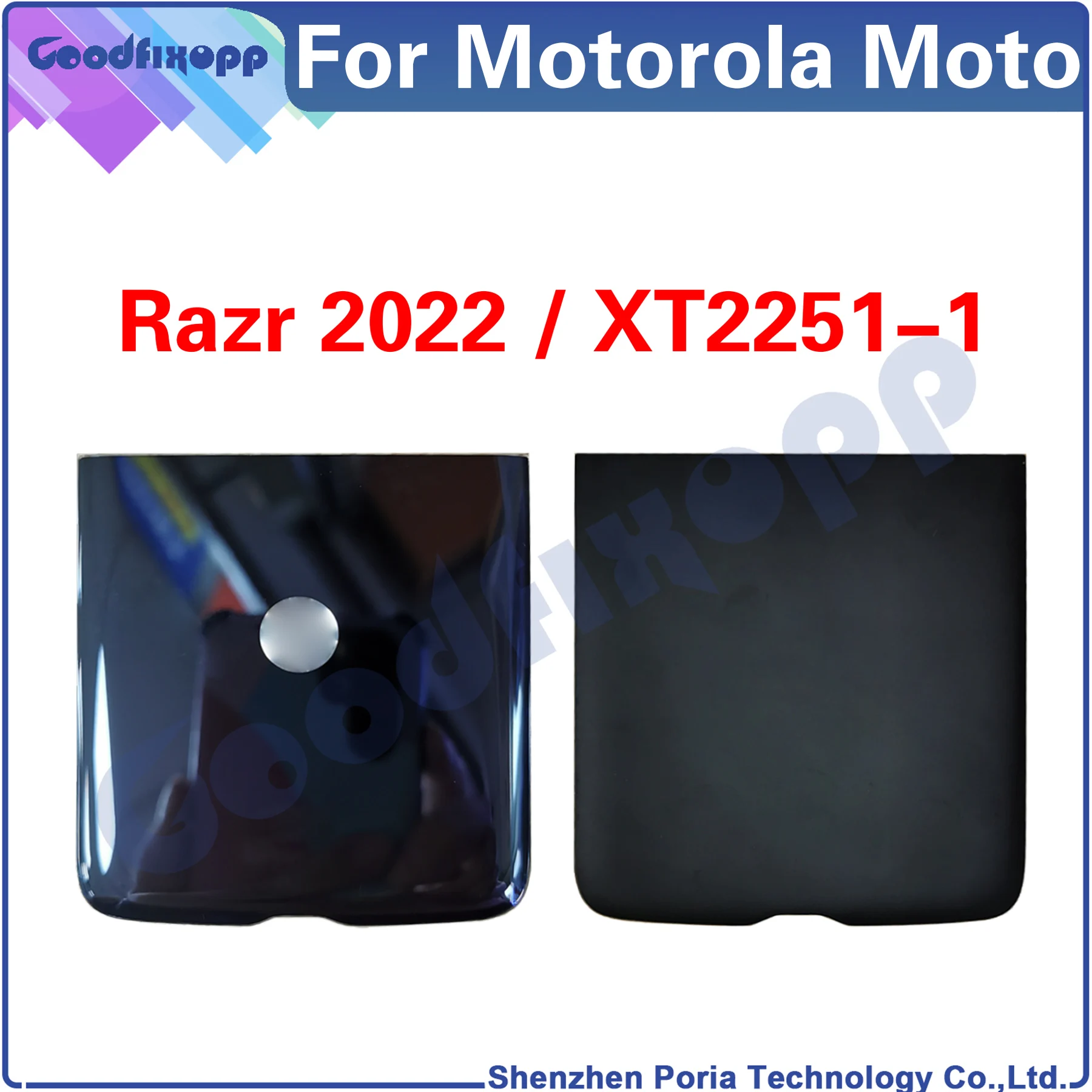 For Motorola Razr Gen 3 2022 XT2251-1 Battery Back Case Cover Rear Lid Housing Door Repair Parts Replacement