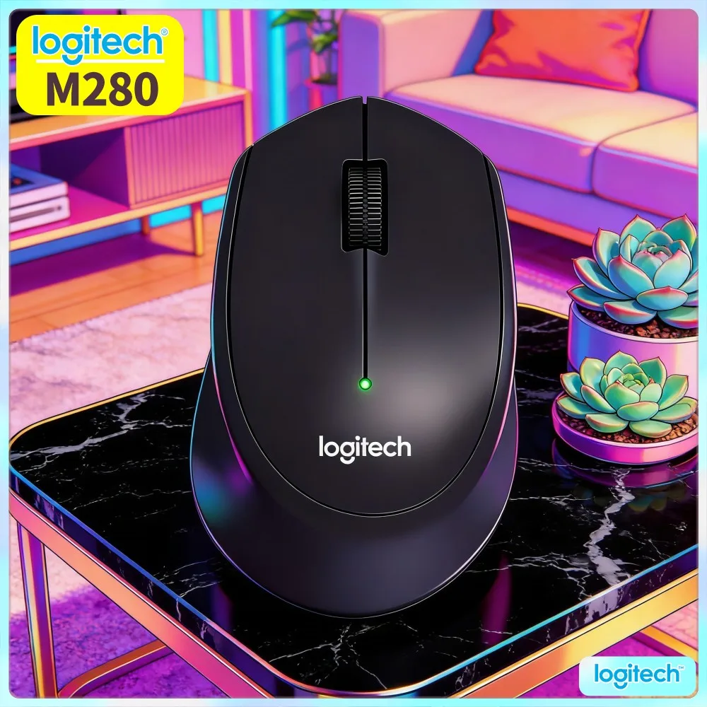 Wireless Mouse M280 Solid Outer Frame Ergonomic Holding Shape For Business Travel Home Workspace Desktop Laptop Daily Work