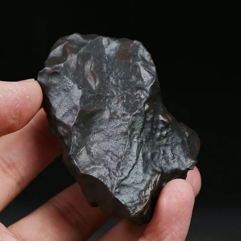 1Pcs Meteorite Raw Stones Rare Natural Aerolite Medium Iorn Meteorite Home Falling Stone Decorative Ornaments Collect Specimens