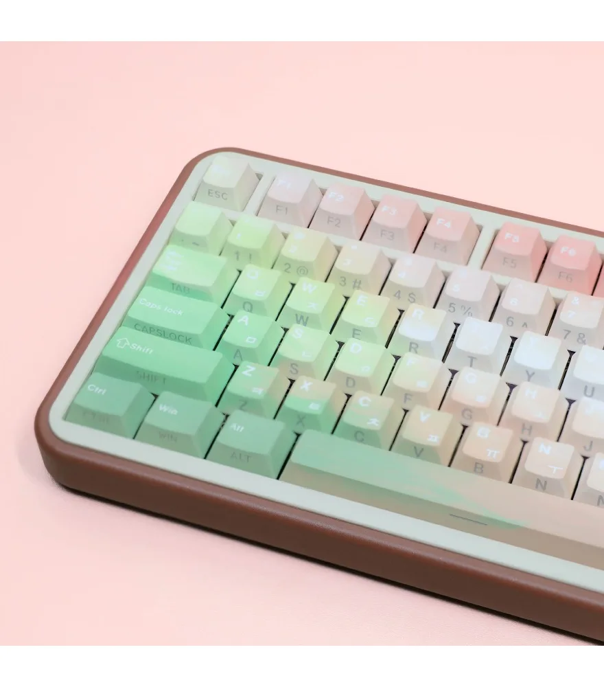 Keycap French German West Korean Russian European small language magnetic axis elf double engraved light transmission Pbt