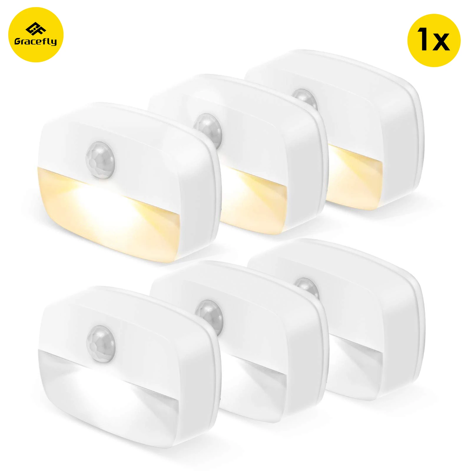 Lampada alimentata a batteria Luci LED wireless con sensore di movimento per cucina Camera da letto Armadio Guardaroba sotto l'armadio Luce notturna luminosa