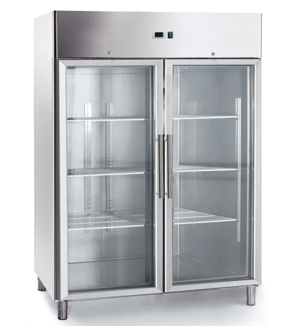 1065L SN800BTG Double Glass Doors Ventilated Commercial Reach In Freezer Display Upright Cabinet Refrigeration Equipment