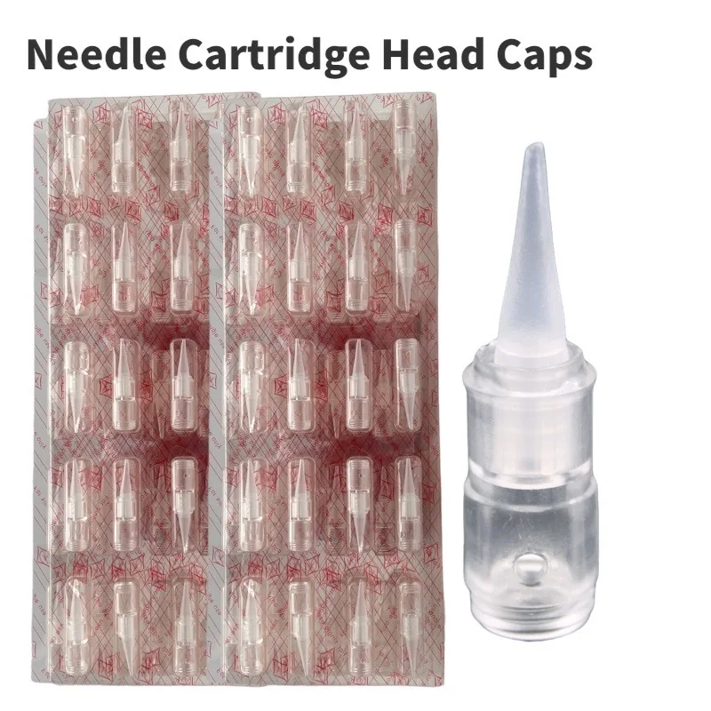 

Transparent Permanent Tattoo Machine Needle Cartridge Head Caps For Marble PMU Pen Machine