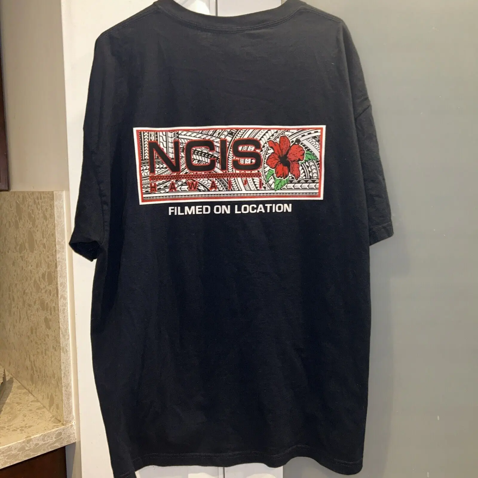 NCIS Hawaii Filmed On Location Men's 2XL Black T Shirt Film Crew