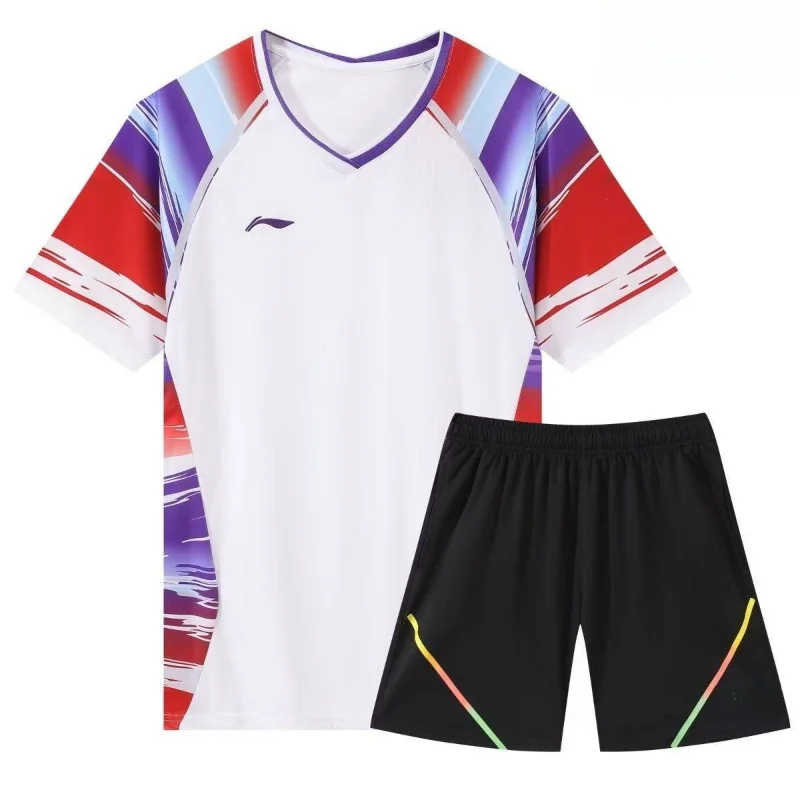 New Table Tennis Sportswear Badminton Short-sleeved National Team Competition Uniform Breathable Quick-absorbent Top T-shirt