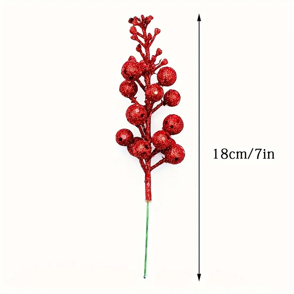 10 قطعة زينة عيد الميلاد باقة التوت الاصطناعي الحلي للمنزل ديكور السنة الجديدة هدايا نافيداد 2025 لوازم الحفلات جارلاند