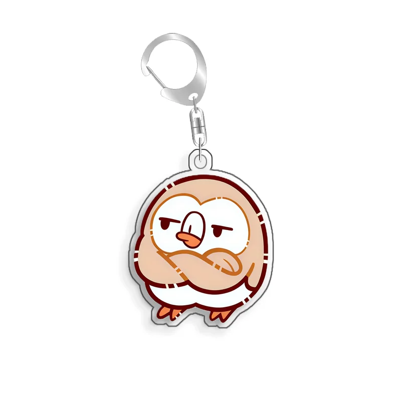 5cm for Pokemon Elf Qikchu Mimikyu Gengar Jigglypuff Squirtle Acrylic Selfmade Cute Cartoon Anime Keychain Pendant Toy Gift
