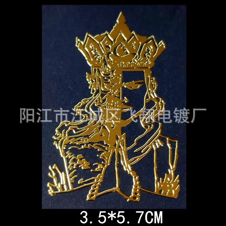 Gouden boeddhistische metalen sticker