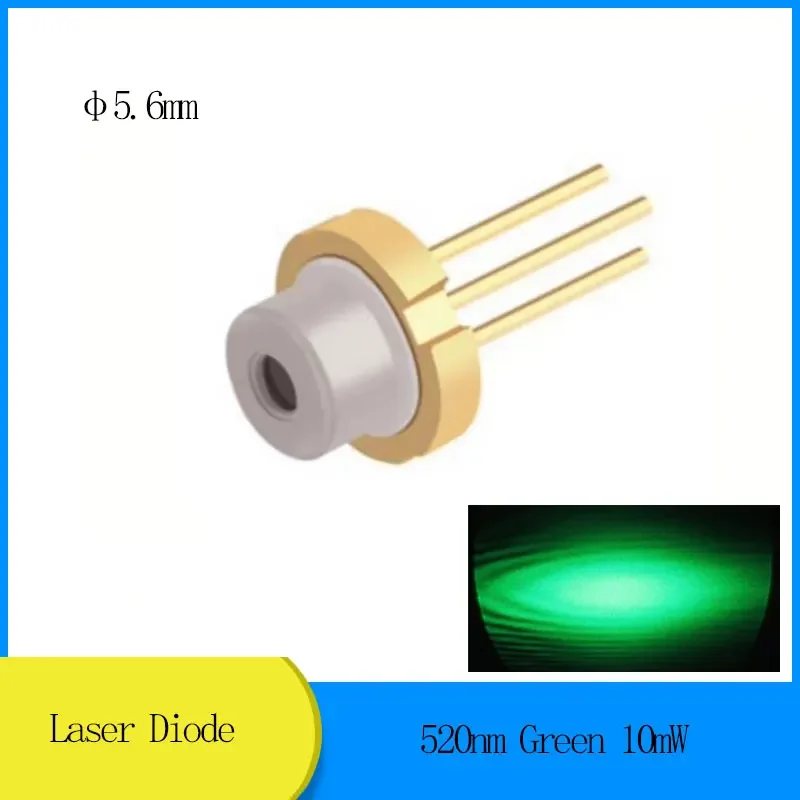 1PCS DIY Laser Diode 520nm Green Laser Module 10mW D5.6mm with PD