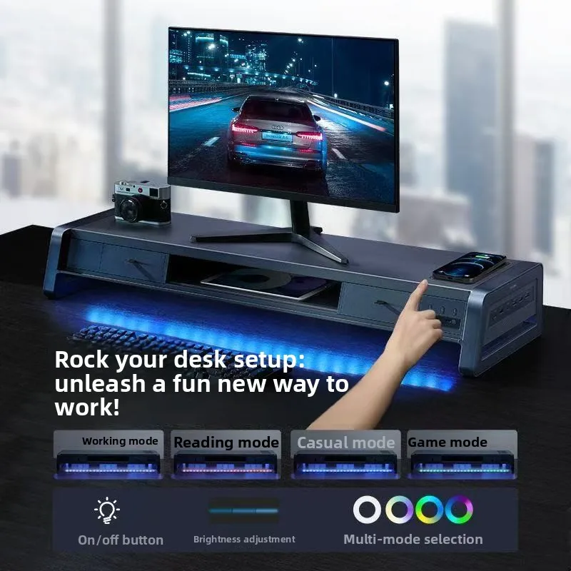 Navigator computer rack, desktop heightened display rack, e-sports desktop storage, notebook holder