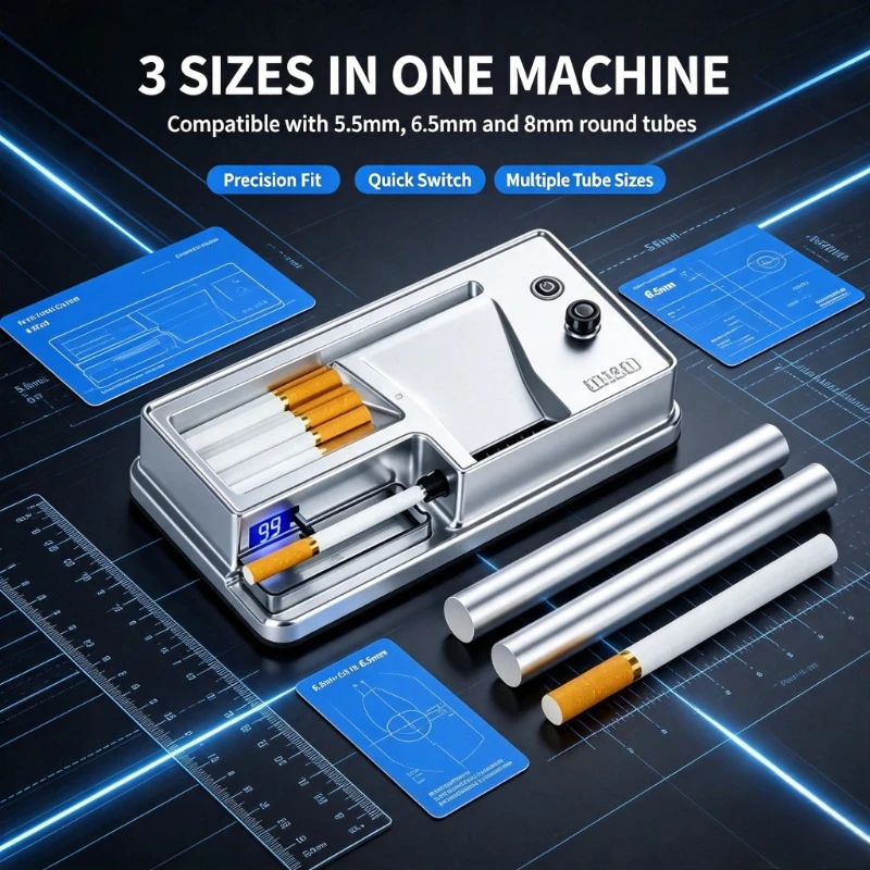 Multi‑size Round Tube Filling Equipment With Accessory Tweezers, Smart Sensor For Home Handcraft Projects