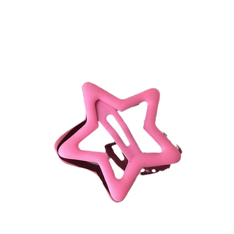 Y2g Sweet Girl Pentagram Hairpin Hollow Basic Bang Clip Side Clip Small Size BB Clip New Hair Accessories