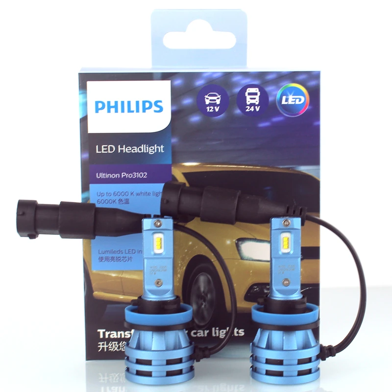 Philips LED H1 H3 H4 H7 H11 Ultinon Pro3101 12 V/24 V 6000 K Helder Wit HB3 9005 HB4 9006 HIR2 9012 Auto Koplamp LED Lampen