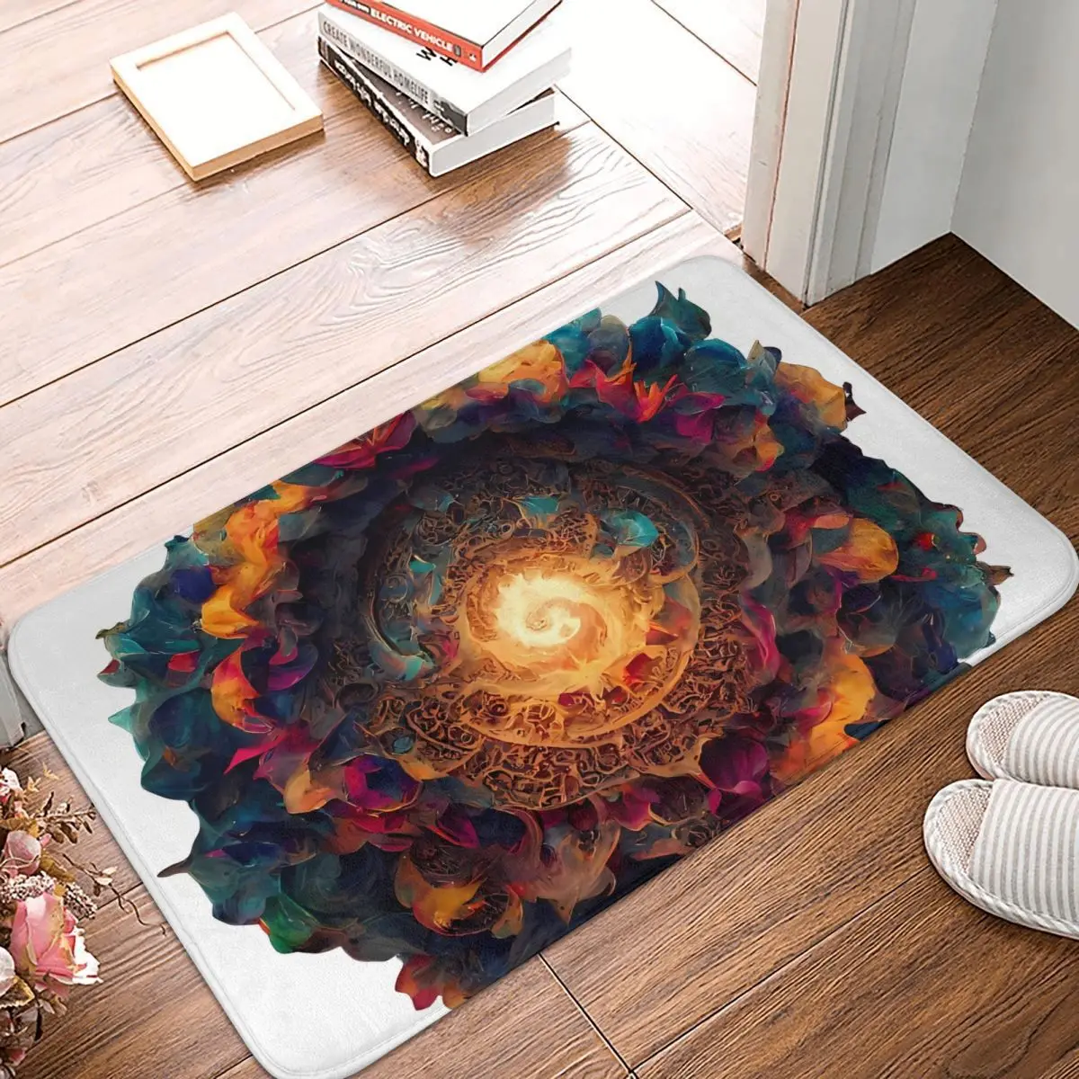 

Cosmic Flower Non-slip Doormat Carpet Living Room Kitchen Mat Welcome Indoor Modern