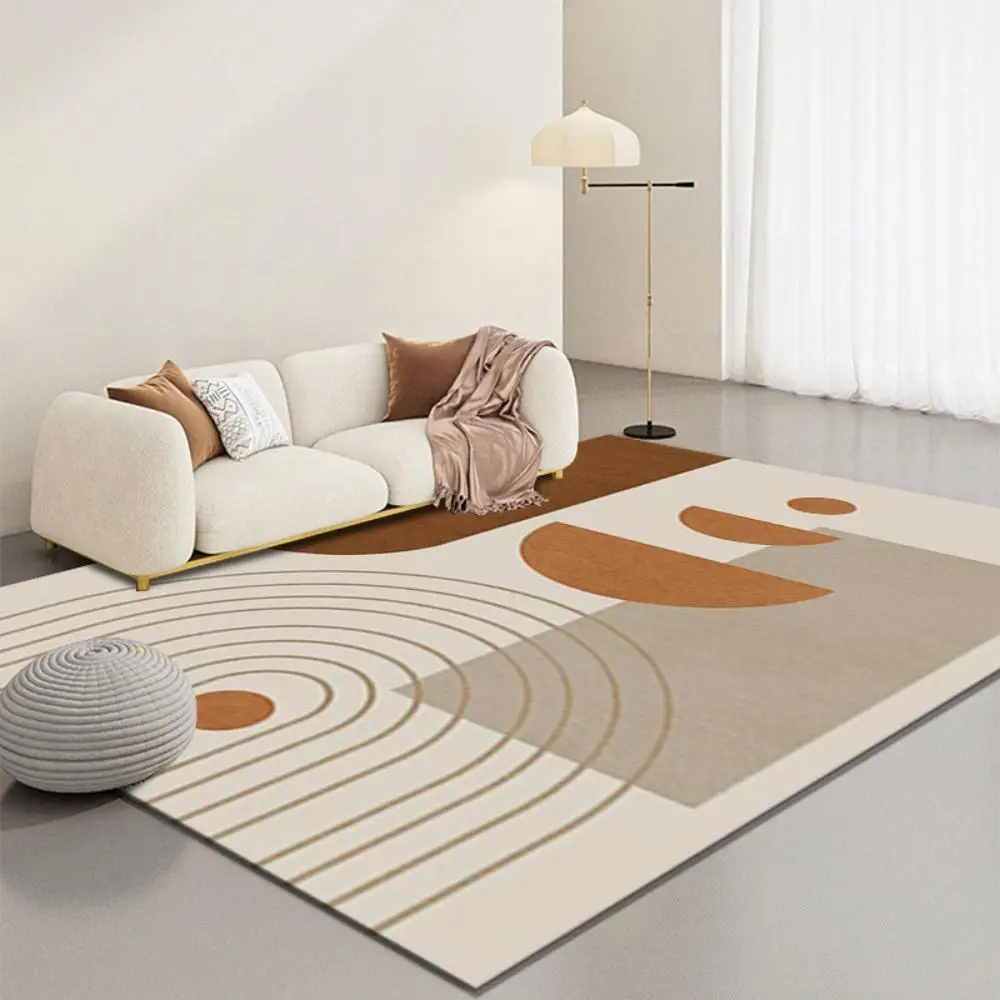 

VIKAMA Simple Modern Style Carpet, Living Room Luxury High-End Cream Color Coffee Table, Bedroom Floor Mat, Home Decoration