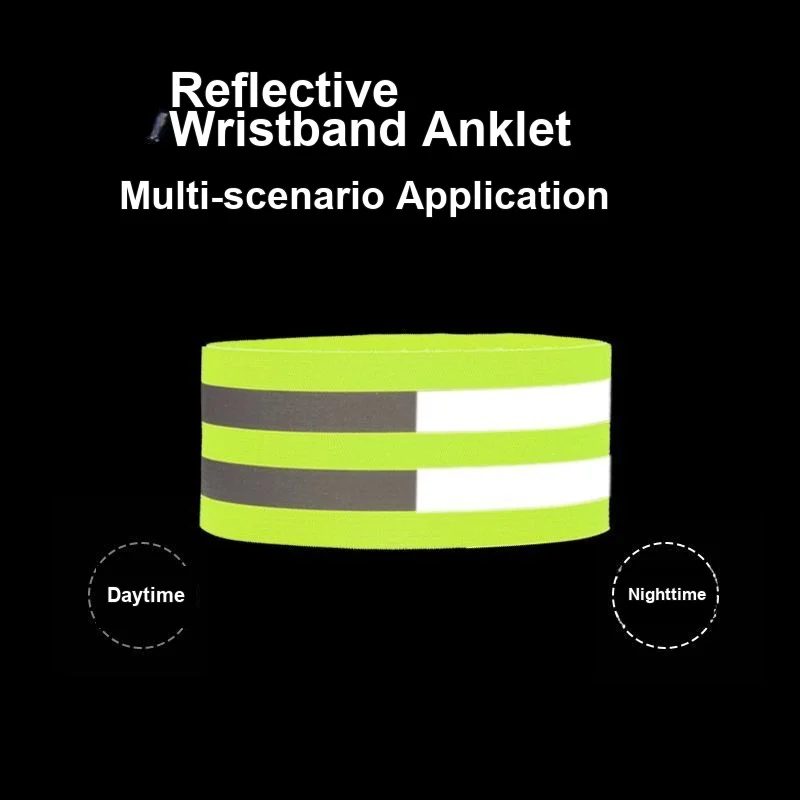 Reflective Elastic Safety Bands for Cycling Night Running Outdoor Sports Work as Leg Straps Arm Bands and Ankle Rings